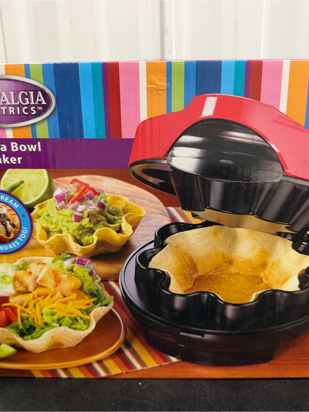 Nostalgia Electrics Tortilla Bowl Baker Taco Bowl